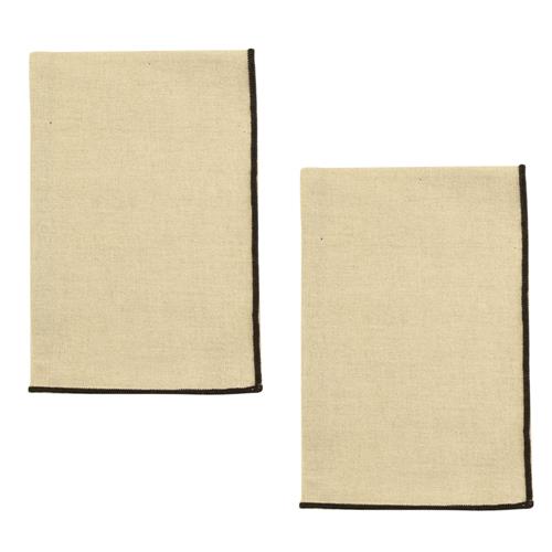 Servilletas X2 Beige Con Vivo Negro 40x40cm
