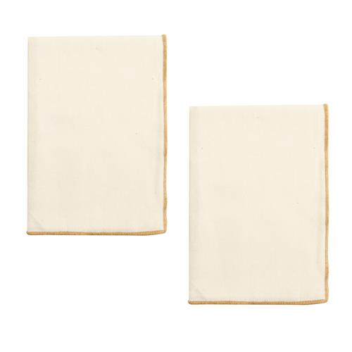 Servilletas X2 Blanco Con Vivo Beige 40x40cm
