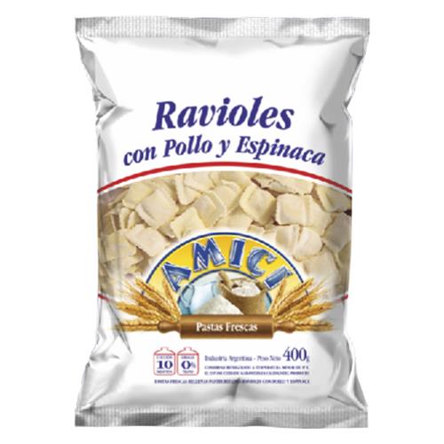 Ravioles Pollo Y Verdura Amici 400g