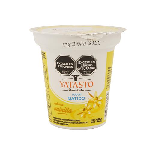 Yogur Batido Entero Sabor Vainilla Yatasto 125g