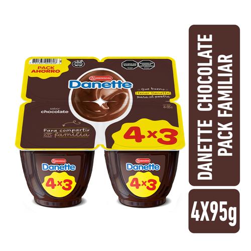 Postre Chocolate DANETTE Pack X4 95gr