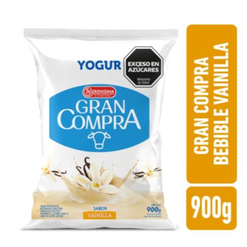 Yogur Bebible Parcialmente Descremado Sabor Vainilla GRAN COMPRA 900g
