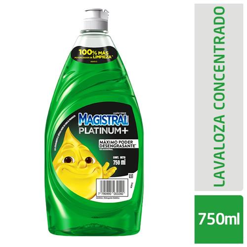 Detergente MAGISTRAL Platinum Limón Verde Botella 750ml