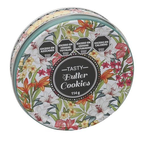 Galletitas De Manteca Flores Verdes Cremica Lata 144g