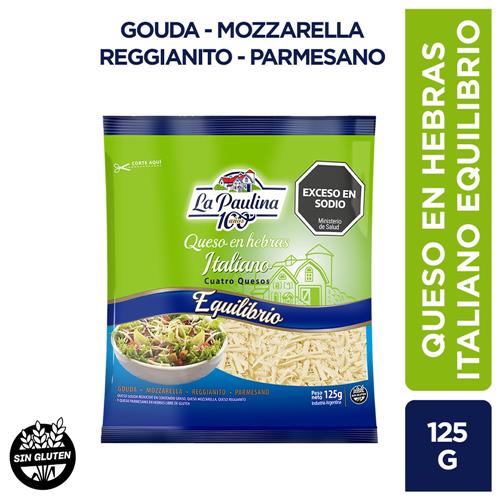 Queso En Hebras Italiano Equilibrio La Paulina 125g