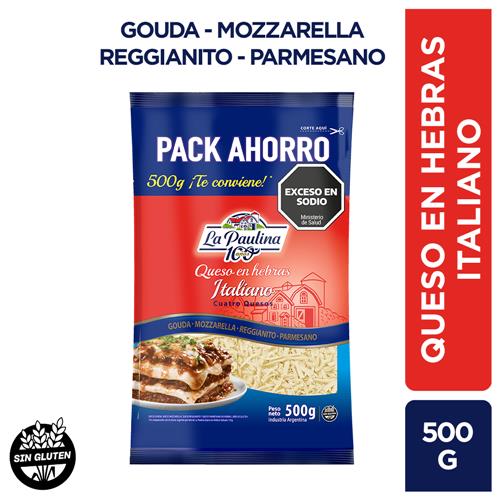 Queso En Hebras Italiano La Paulina 500g