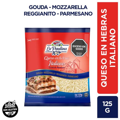 Queso En Hebras Italiano La Paulina 125g