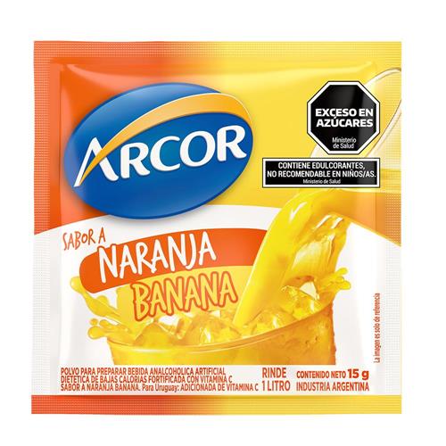 Jugo En Polvo Naranja Banana Arcor 15g