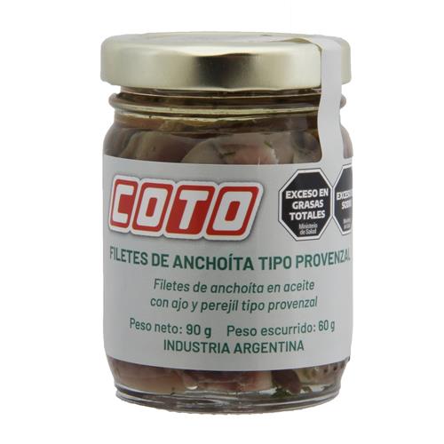 Filet De Anchoas A La Provenzal Coto 60g