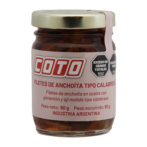 Filet De Anchoas En Aceite Tipo Calabresa COTO 60g