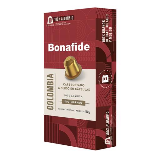 Café En Cápsulas Tostado Molido Colombia Bonafide 50g