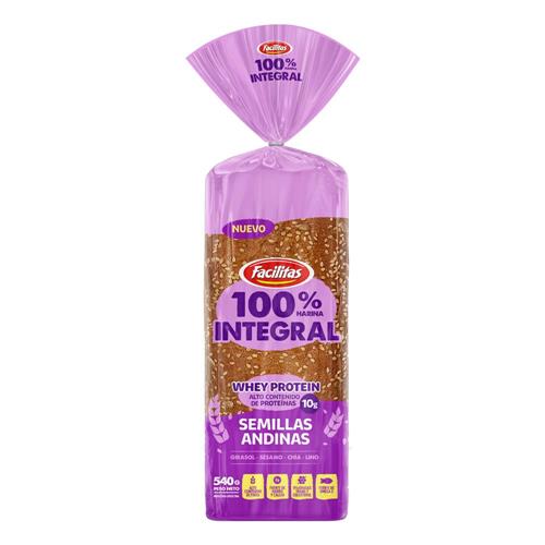 Pan Salvado Con Semillas Facilitas 540g