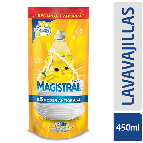 Detergente MAGISTRAL Ultra De Limón Doy Pack 450ml