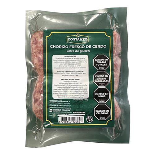 Chorizo De Cerdo Fresco Constanzo 400g