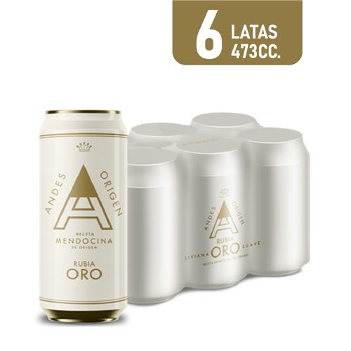 Cerveza Rubia Oro X6 Andes Origen 2838ml