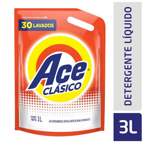 Jabon Líquido ACE Clásico Doypack 3lt