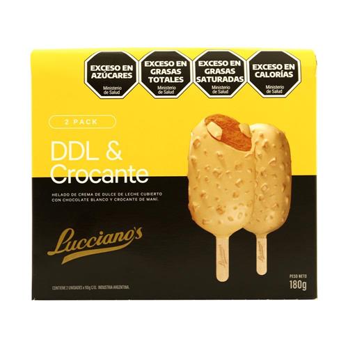 Palito Helado Dulce De Leche Crocante Luccianos 180g