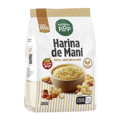 Harina De Maní Natural Pop 450g