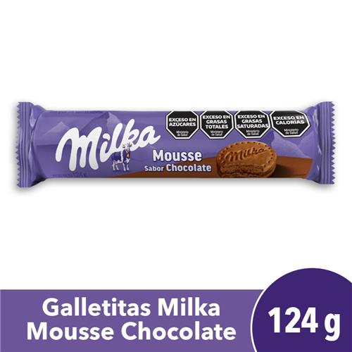 Galletitas Rellenas De Mousse Sabor Chocolate Milka 124g