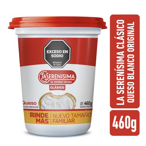 Queso LA SERENISIMA Original 460 G Libre De Gluten