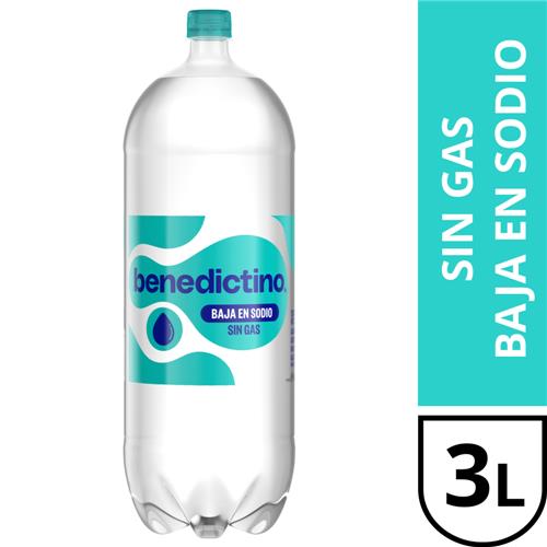 Agua Sin Gas Baja En Sodio Benedictino 3l