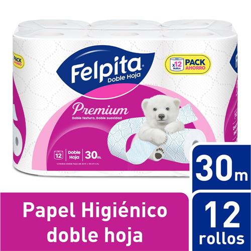 Papel Higiénico Doble Hoja Premium Felpita 12u