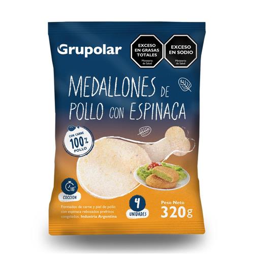 Medallones De Pollo Con Espinaca Grupolar 320g