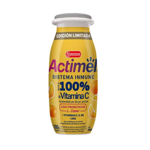 Leche Fermentada Parcialmente Descremada Con Probióticos Naranja Actimel 100g