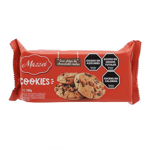Galletitas Dulces C/Chips Chocol Mazzei Paq 100 Grm
