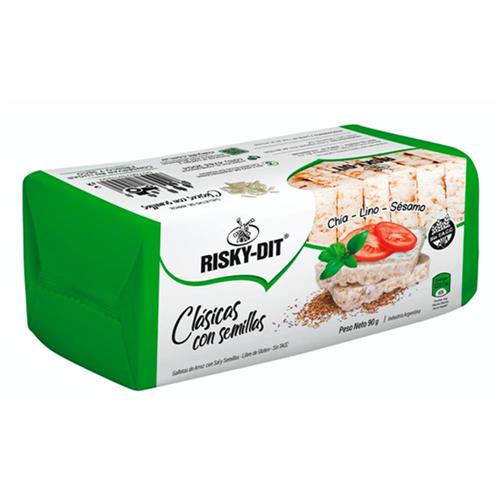 Galletas De Arroz Integral Con Semillas Risky Dit 100g