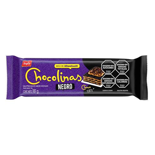 Galletitas Dulces Chocolate Negro Chocolinas 181g