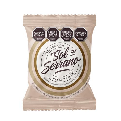 Alfajor De Pasta De Maní Sol Serrano 40g