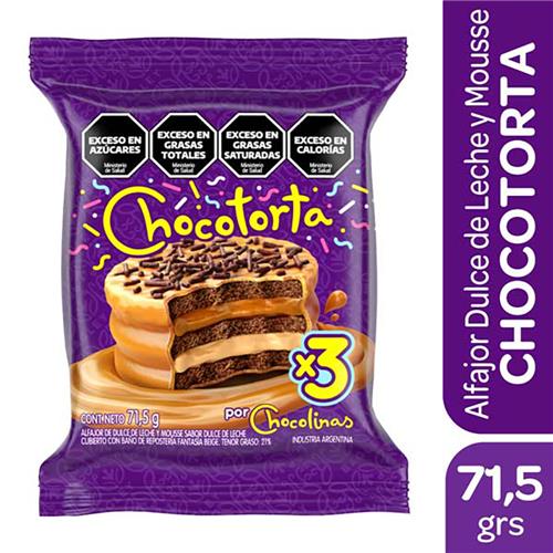 Alfajor De Dulce De Leche Y Mousse Chocotorta 71.5g