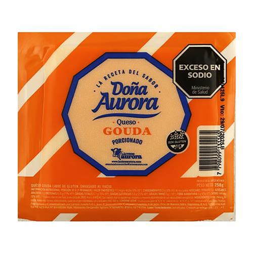Queso Gouda Fraccionado Doña Aurora 250g