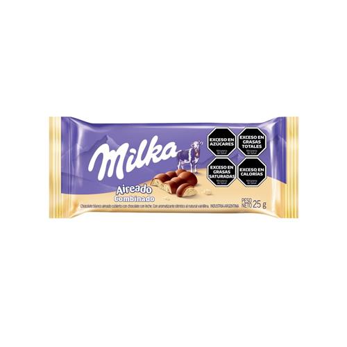 Chocolate Aireado Combinado Milka 25g