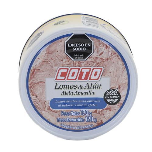 Atún aleta amarilla natural COTO 170g