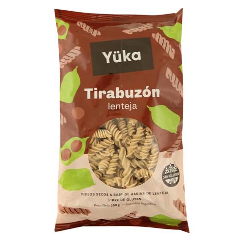 Fideos tirabuzón de lenteja Yüka 250g