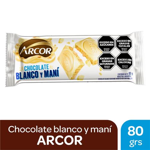 Chocolate Blanco Y Maní Arcor 80g
