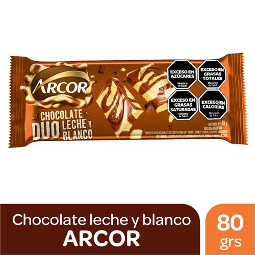 Chocolate Dúo Leche Y Blanco Arcor 80g