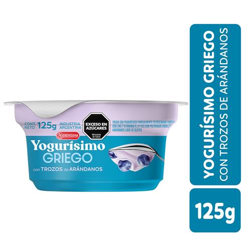 Yogur Griego Con Trozos De Arándanos Yogurisimo 125g
