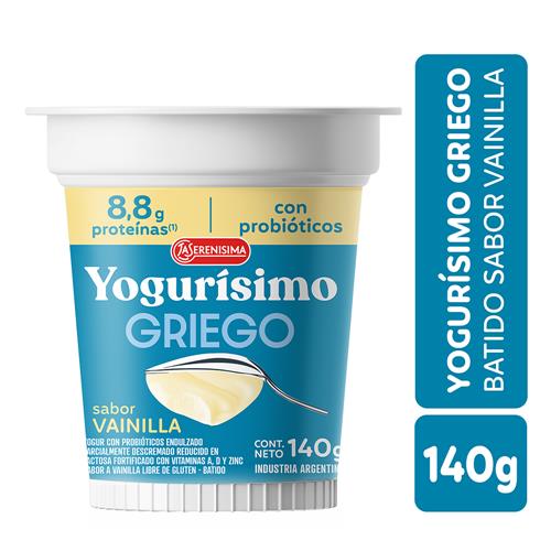 Yogur Griego Batido Sabor Vainilla YOGURISIMO 140g