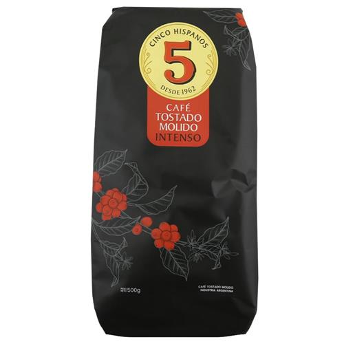 Café Tostado Molido Intenso Los 5 Hispanos 500g
