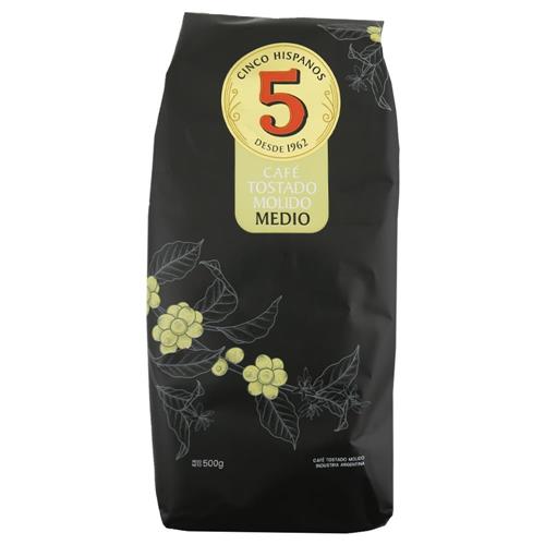 Café Tostado Molido Medio Los 5 Hispanos 500g