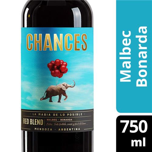 Vino Tinto Malbec Bonarda Chances 750ml