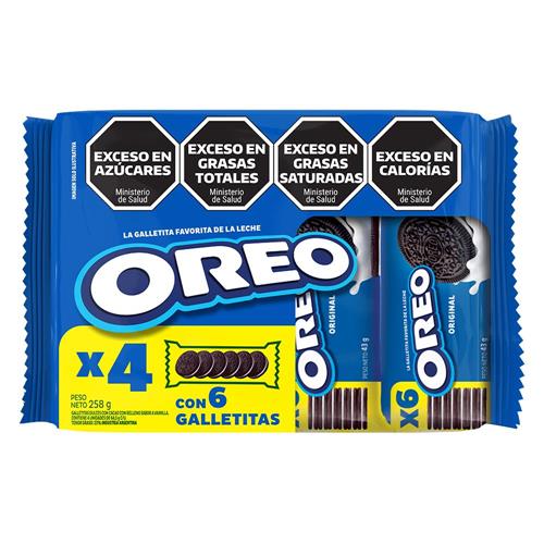 Galletitas Rellenas Original X4 Oreo 258g