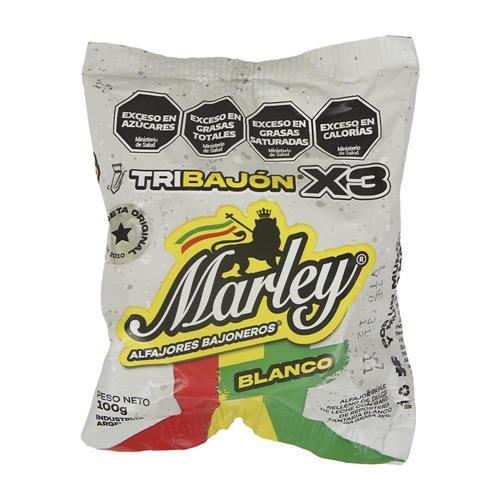 Alfajor Blanco Triple Marley 100g