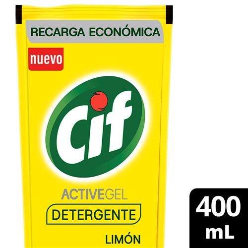 Detergente Concentrado CIF Active Gel Limón 400 ml