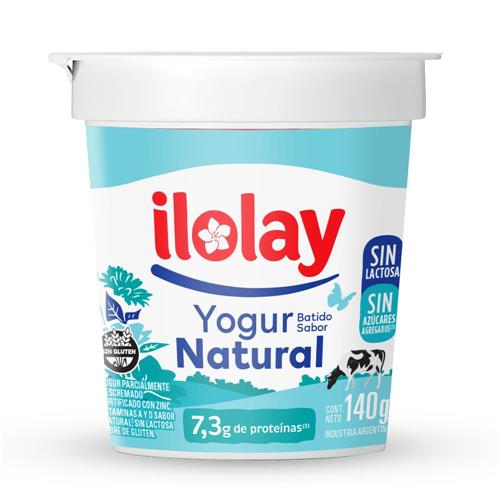 Yogur Batido Descremado Sabor Natural Ilolay 140g