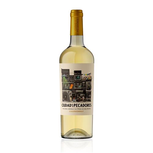 Vino Blanco Chardonnay Ciudad De Pecadores 750ml