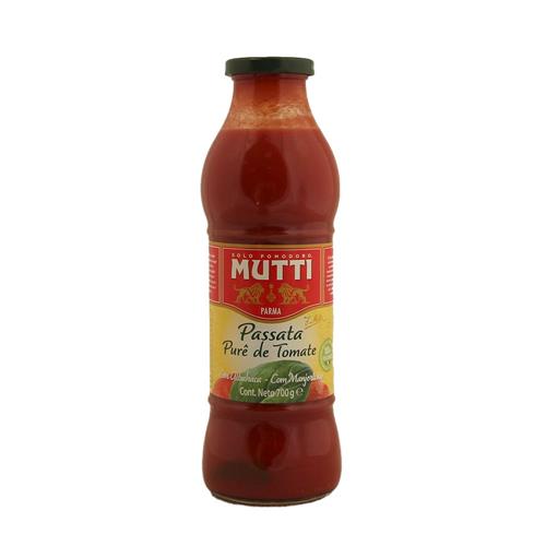 Pure De Tomate Con Albahaca Mutti 700g